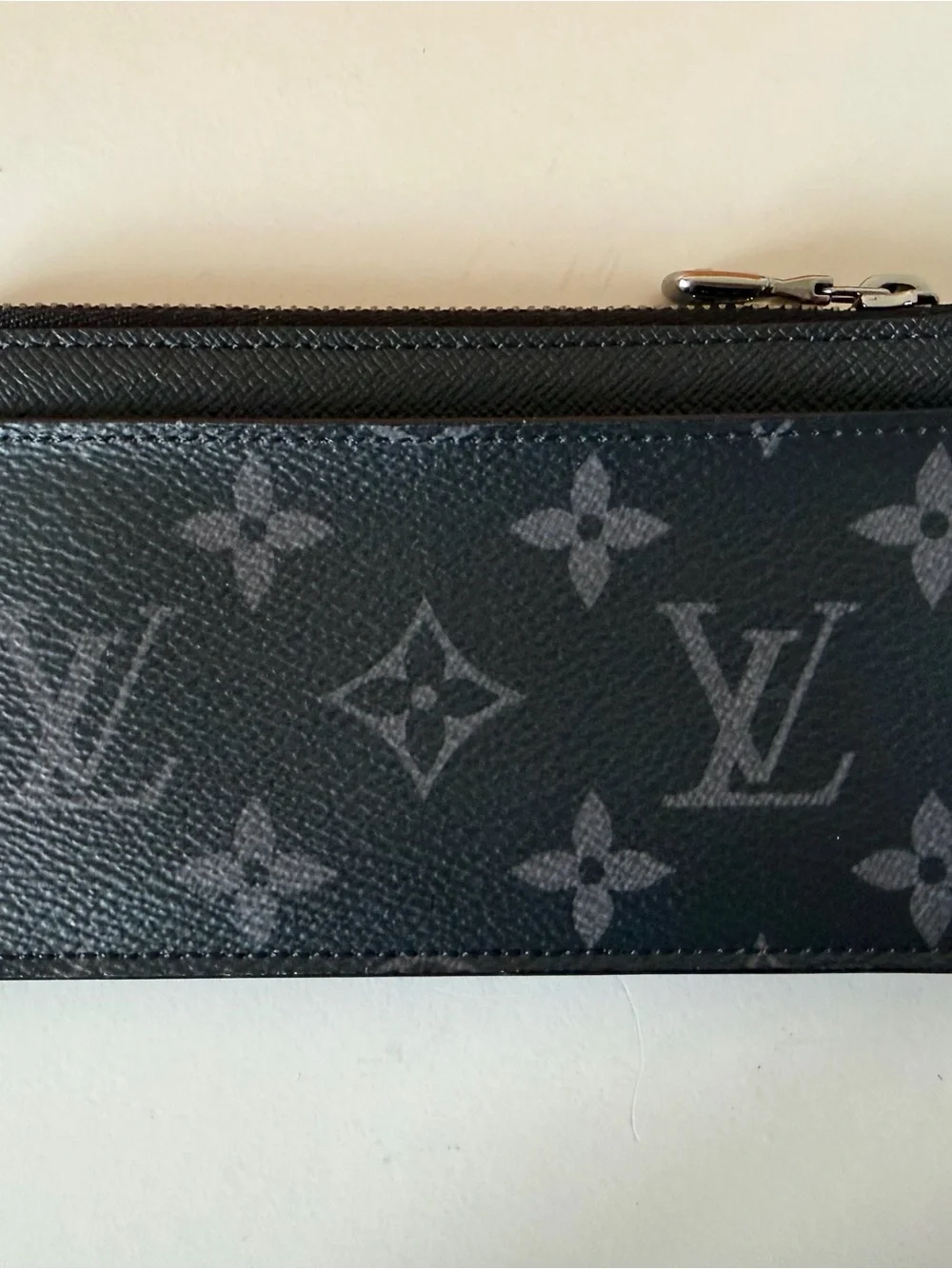 Louis Vuitton Monogram Eclipse Slim Card Case in Black and Charcoal